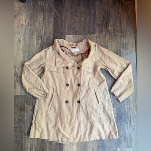 Zara women’s Beige Double-Breasted Trench Coat medium M